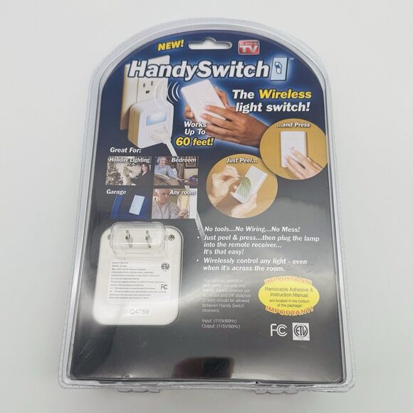 Handy Switch Wireless Light Switch Night Light Billy Mays Sealed New HSPGR5 - Picture 5 of 5